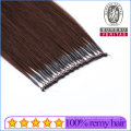 Brazilian Human Virgin Ring Hair Extensions Brwon Color 20inch 100g Weght Remy Hair